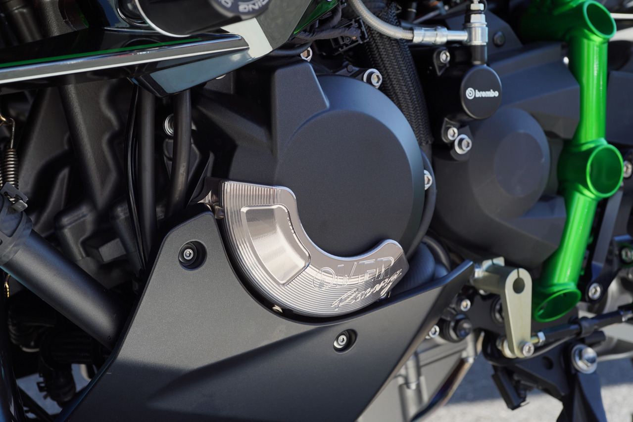 Generator Cover (L) Ninja H2 Titanium Color Anodized Finish 1 pc.