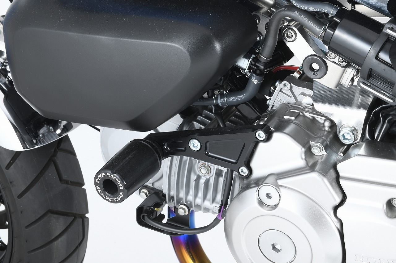 Engine Slider, Black, MONKEY125, Black Anodized Finish, Left and Right Set