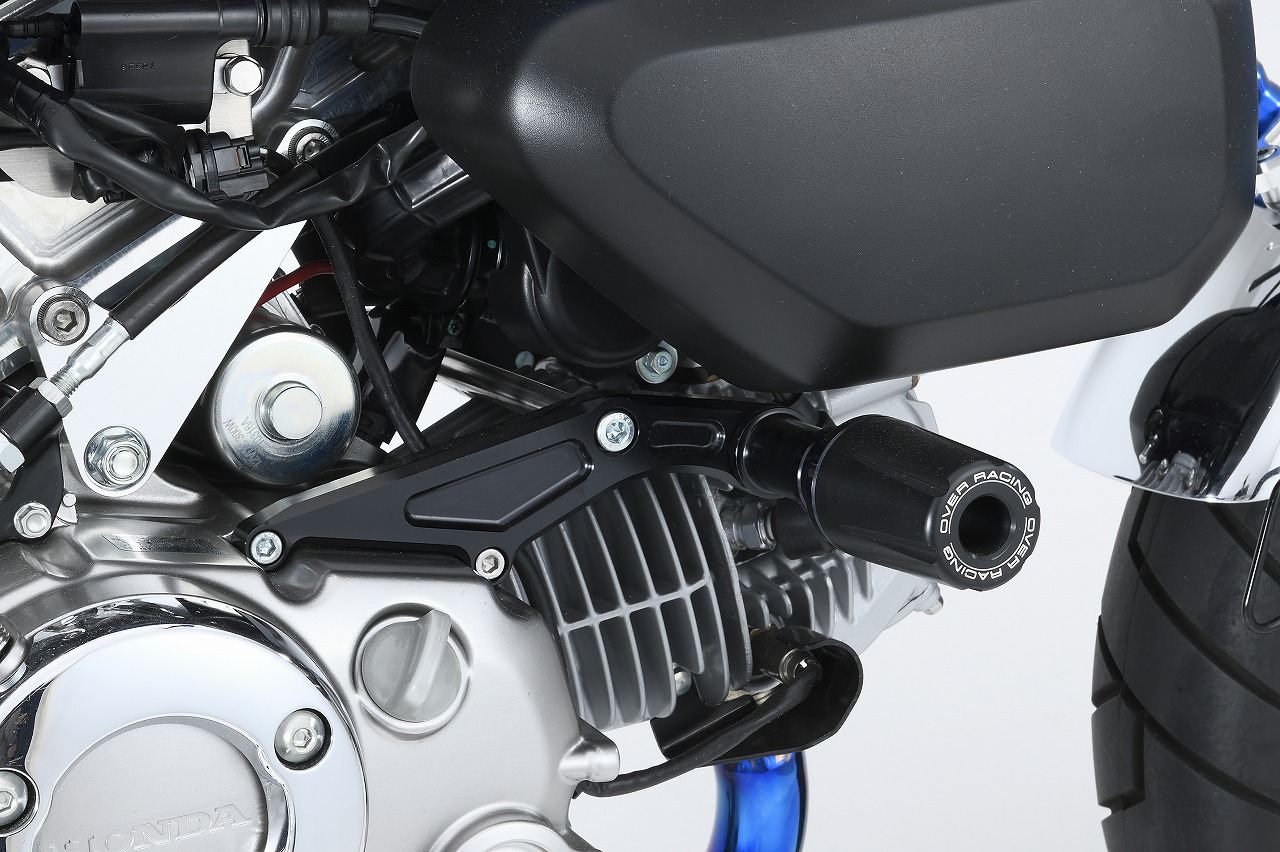 Engine Slider, Black, MONKEY125, Black Anodized Finish, Left and Right Set