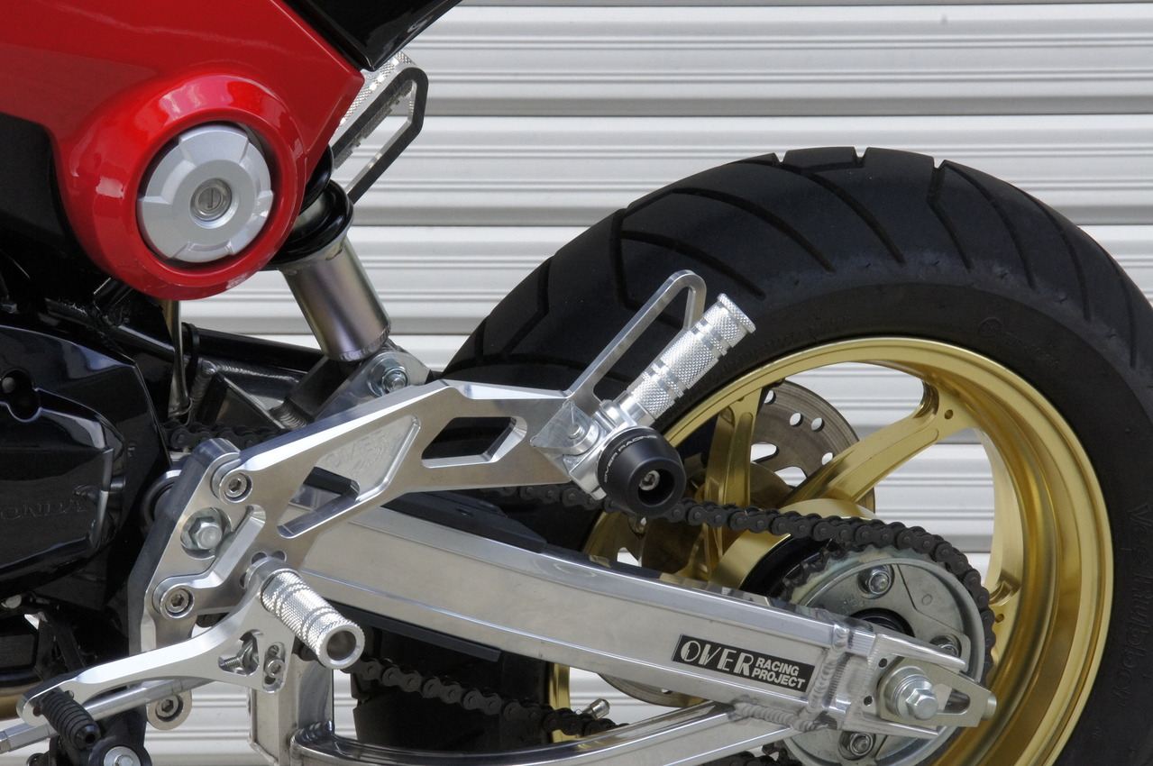 タンデム ステップ スライダー GROM 13-15 ブラック/シルバー 左右セット