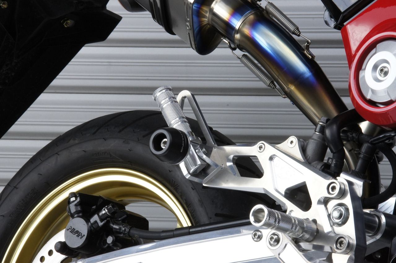 タンデム ステップ スライダー GROM 13-15 ブラック/シルバー 左右セット