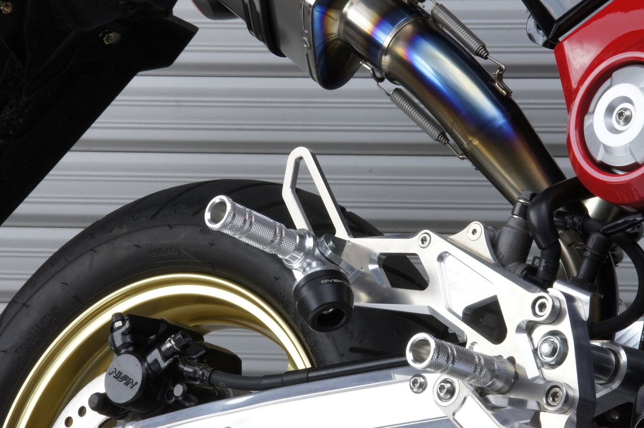 タンデム ステップ スライダー GROM 13-15 ブラック/シルバー 左右セット