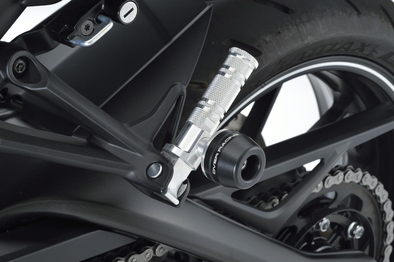 Tandem Step Slider MT-09/T-MAX530/MT-25/XSR900 Black/Silver Left and Right Set