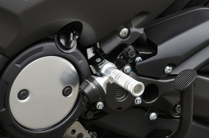 Tandem Step Slider MT-09/T-MAX530/MT-25/XSR900 Black/Silver Left and Right Set