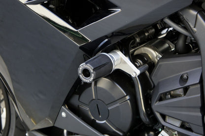 Racing Slider Ninja250 15-17 (EX250LE011634 and later) Black/Silver Left and Right Set