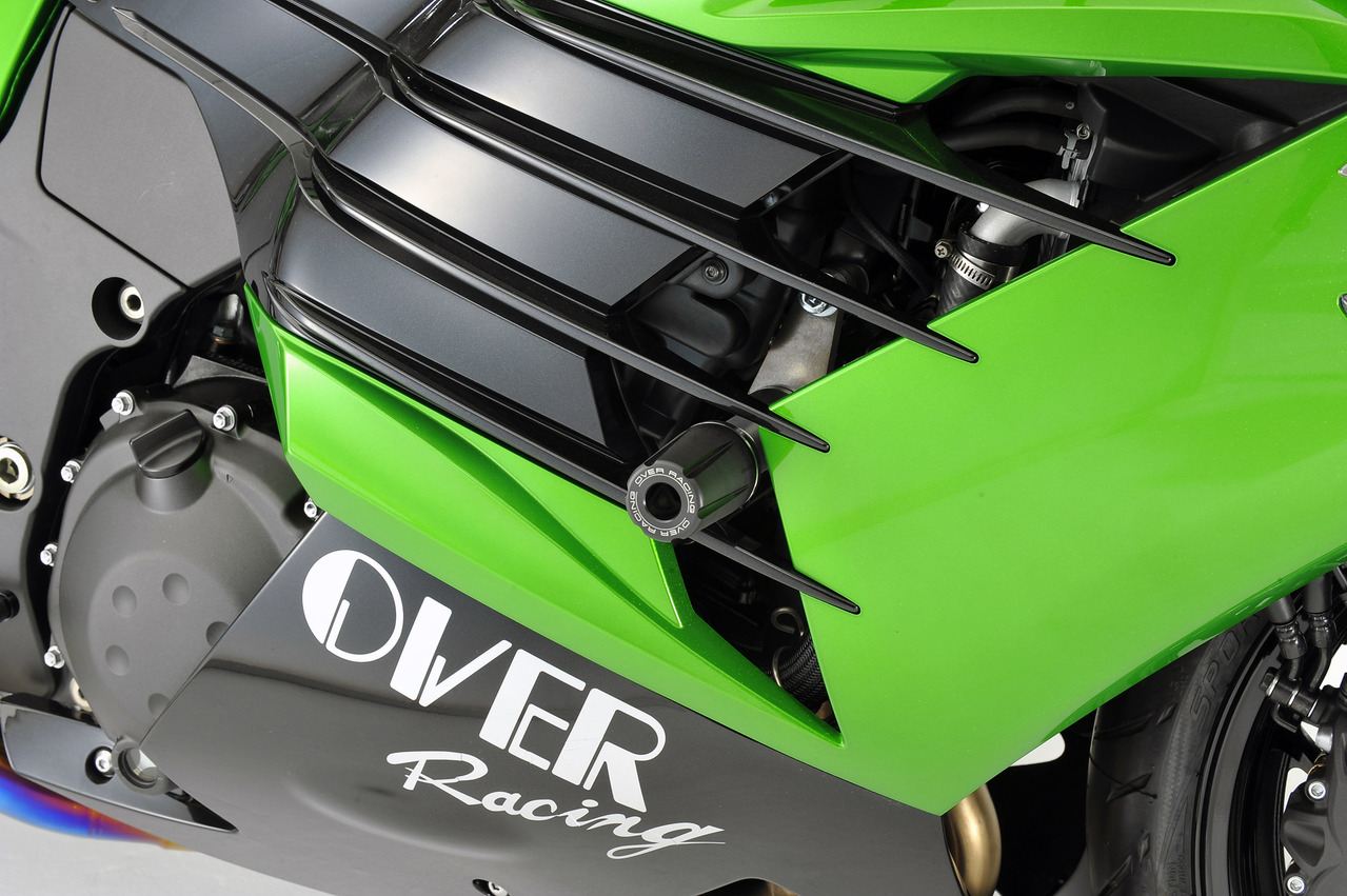 レーシングスライダー ZX-14R 12- ブラック/シルバー 左右セット