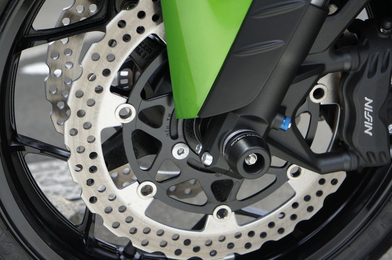 フロントアクスルスライダー ZX-14R 12- ブラック/シルバー 1個