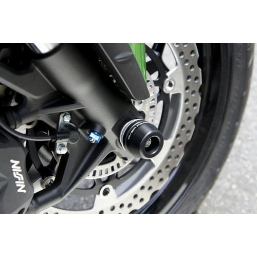 F/Rアクスルスライダーセット ZX-14R 12- ジュラコン:ブラック 左右セット