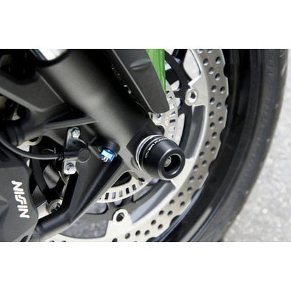 F/Rアクスルスライダーセット ZX-14R 12- ジュラコン:ブラック 左右セット