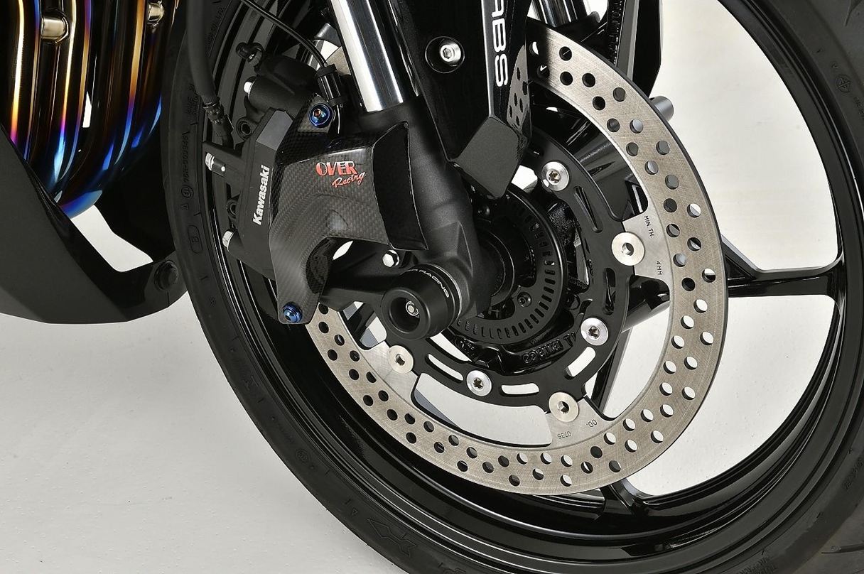 フロントアクスルスライダー ZX-25R ブラック 1個