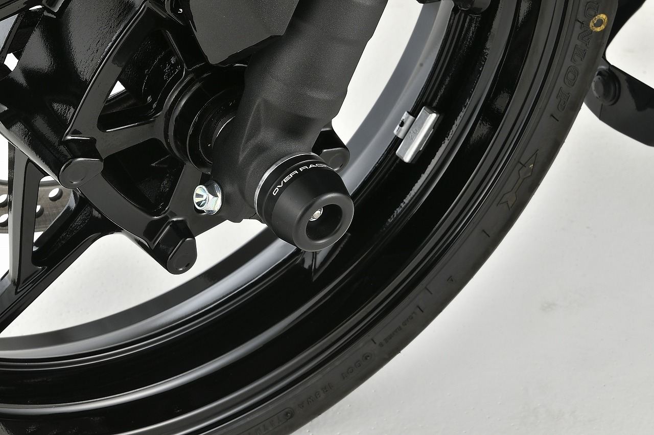 フロントアクスルスライダー ZX-25R ブラック 1個