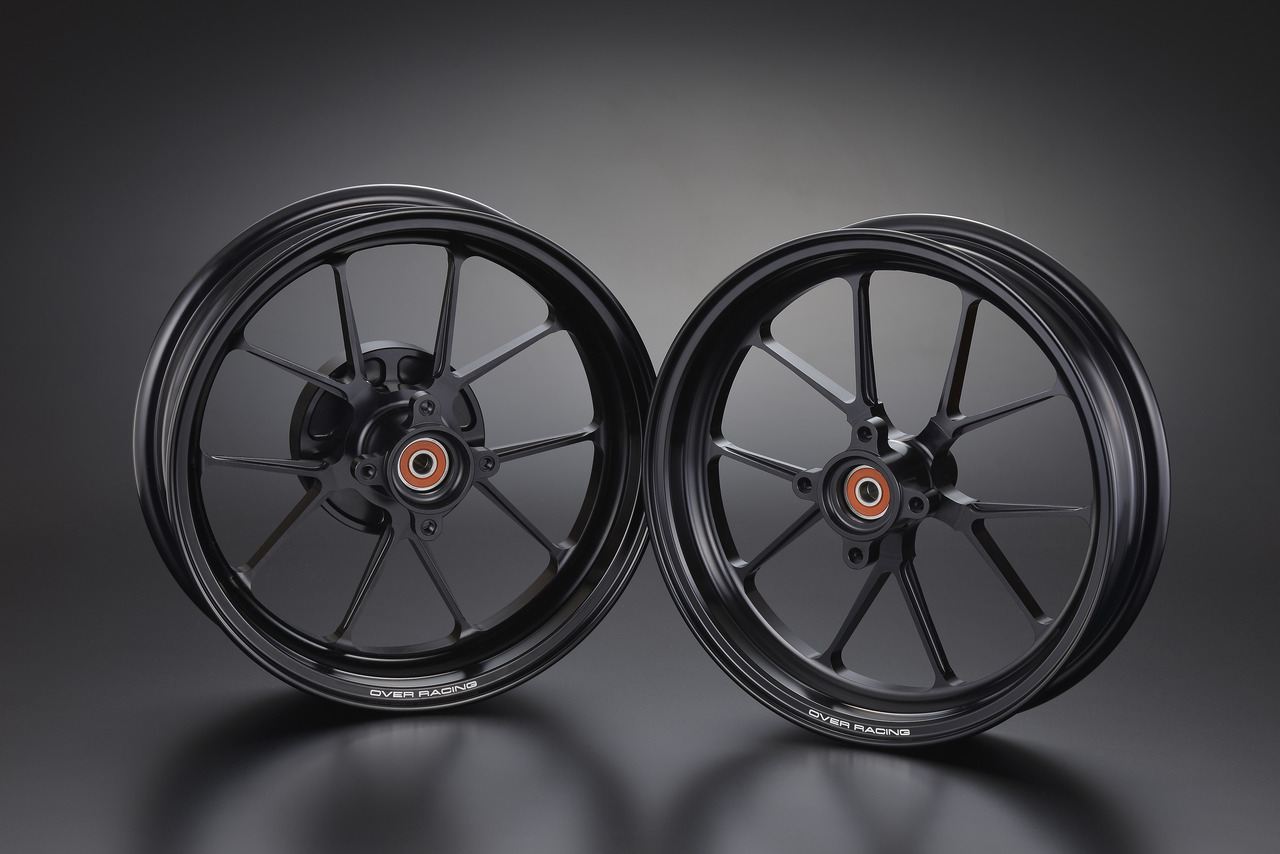GP-TEN BLK 2.70/3.50-12 GROM 13-20 ブラックアルマイト仕上げ フロントリアセット