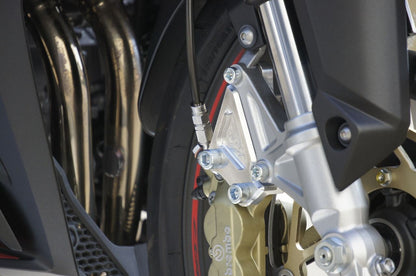 Fキャリパーサポート SIL ブレンボ4P/40mm CBR250RR シルバーアルマイト仕上げ 1個