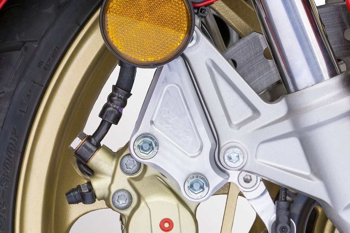 F Caliper Support, Silver, Brembo 4P, CBR250RR, 1 piece