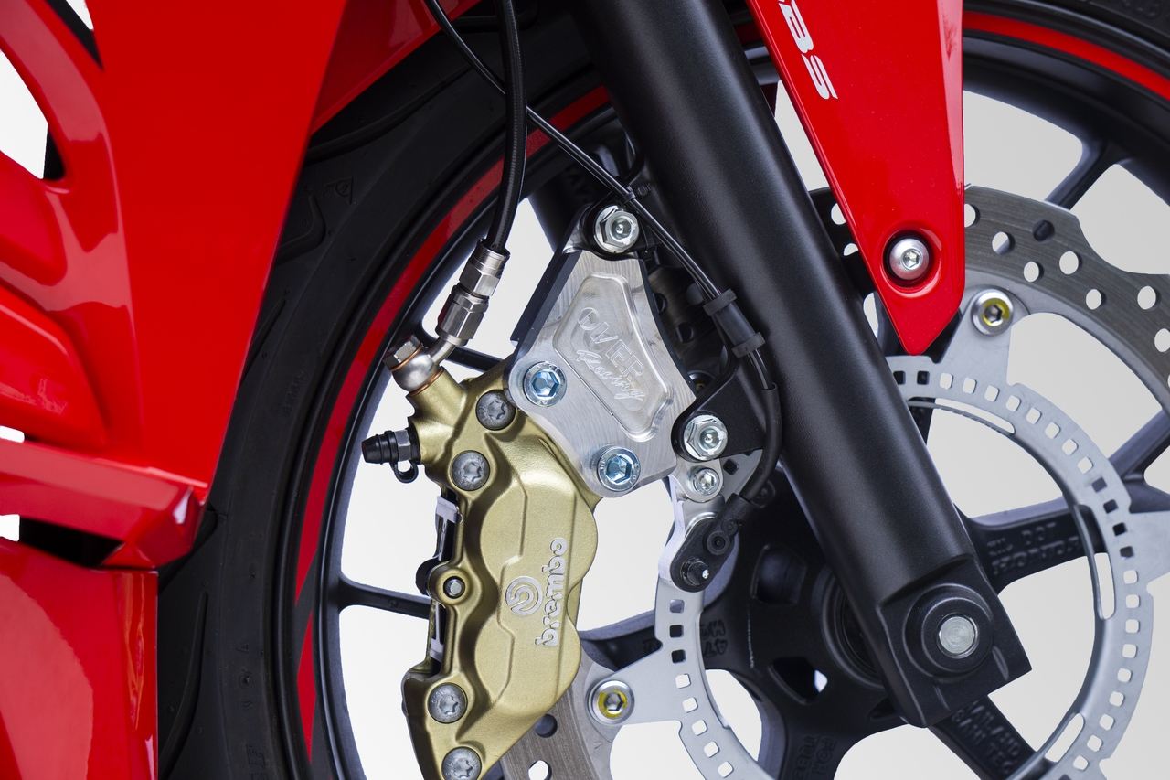 Front Caliper Support, Black, Brembo 4P, CBR400R 16-18/19-21, Black, 1 pc.