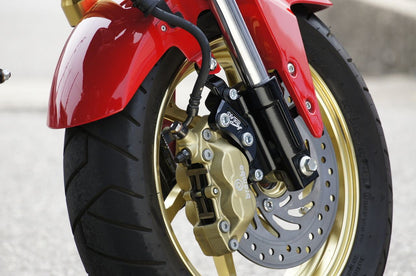 F Caliper Support BLK Brembo 4P/40mm GROM 13-20 Black Anodized Finish 1pc.