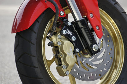 F Caliper Support BLK Brembo 4P/40mm GROM 13-20 Black Anodized Finish 1pc.