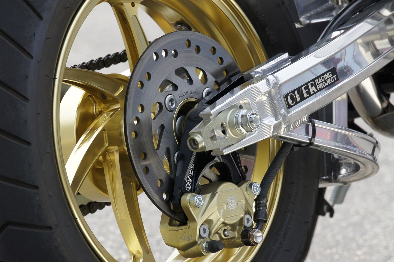 Rear caliper support, Brembo 2-pot, lower mount, GROM 13-24, black anodized finish, 1 pc.