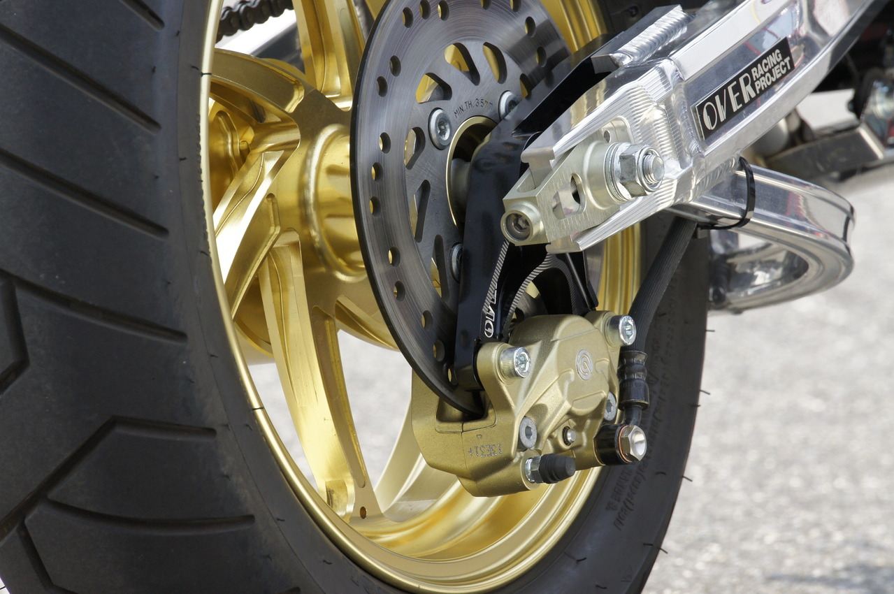 Rear caliper support, Brembo 2-pot, lower mount, GROM 13-24, black anodized finish, 1 pc.
