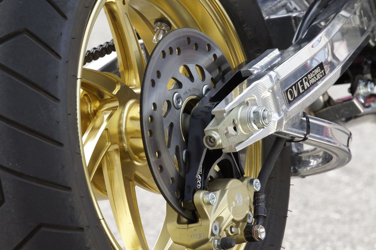 Rear caliper support, Brembo 2-pot, lower mount, GROM 13-24, black anodized finish, 1 pc.