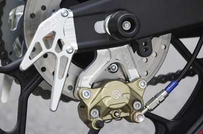Rear caliper support for Brembo 2-pot (crab) calipers, YZF-R25, silver anodized finish, 1 pc.