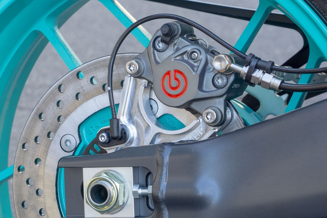 Rear Caliper Support, Silver, for Brembo 2P, Upper, MT-09 21-23, 1 pc.