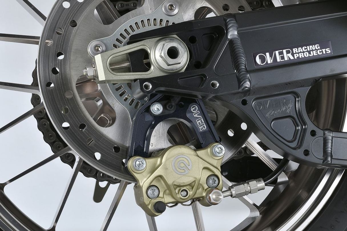 Rear Caliper Support, Black, for Brembo 2-Piston (Crab) Caliper, Z900RS, Black Anodized Finish, 1 pc.
