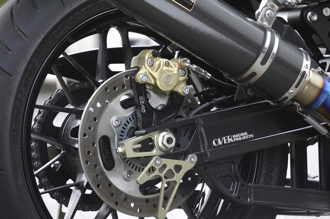 Rear Caliper Support, Black, for Brembo 2-Piston (Crab) Caliper, Z900RS, Black Anodized Finish, 1 pc.