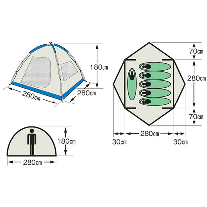 オルディナスクリーンドームテント キャリーバッグ付 6人用