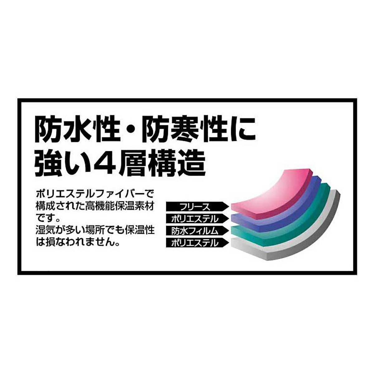 防寒グローブ アームカバー付 ジュニア ブラック JLサイズ