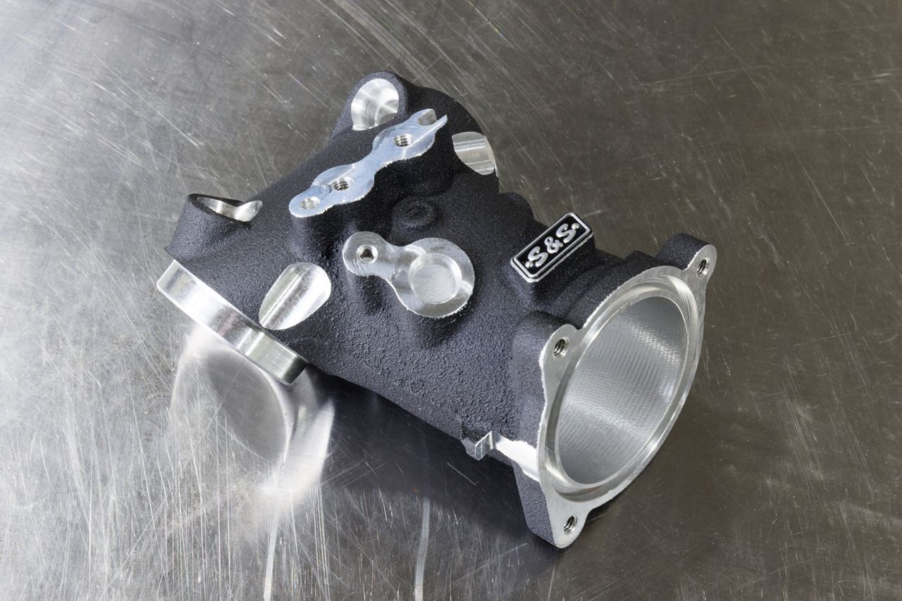 Performance Manifold M8 Black 55mm Softail Touring
