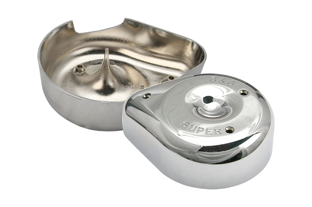 Teardrop Air Cleaner Cover for Shovelhead 5-Gallon Tank - Chrome