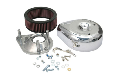 Classic Teardrop Air Cleaner Kit Big Twin (66-84) Iron Shovel (66-85) Chrome Harley