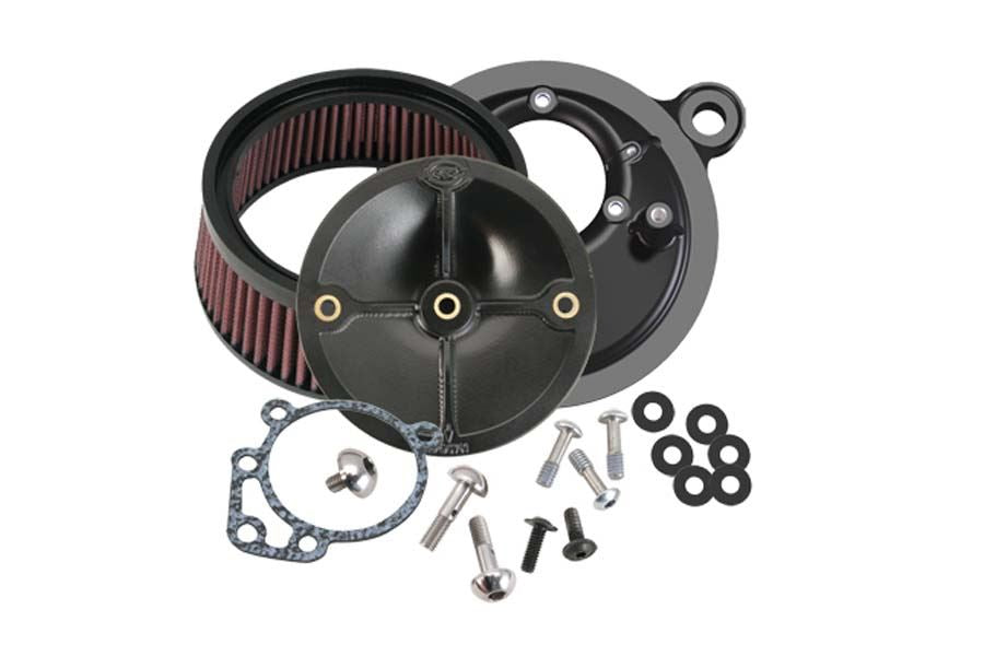 Stealth Air Cleaner Kit Coverless for Twin Cam (00-06) Black Dyna Softail Touring