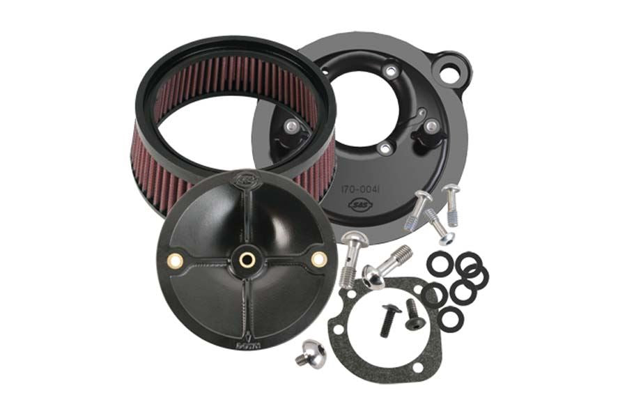 Stealth Air Cleaner Kit, Coverless, Black, Sportster