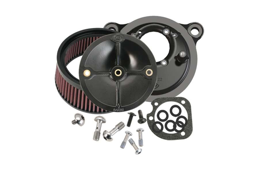ステルスエアクリーナーキット カバーなし ビッグツイン(93-99年) ブラック ソフテイル ツーリング