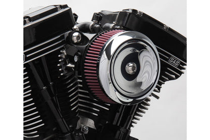 Stealth Air Cleaner Dished Bobber Cover Only Chrome