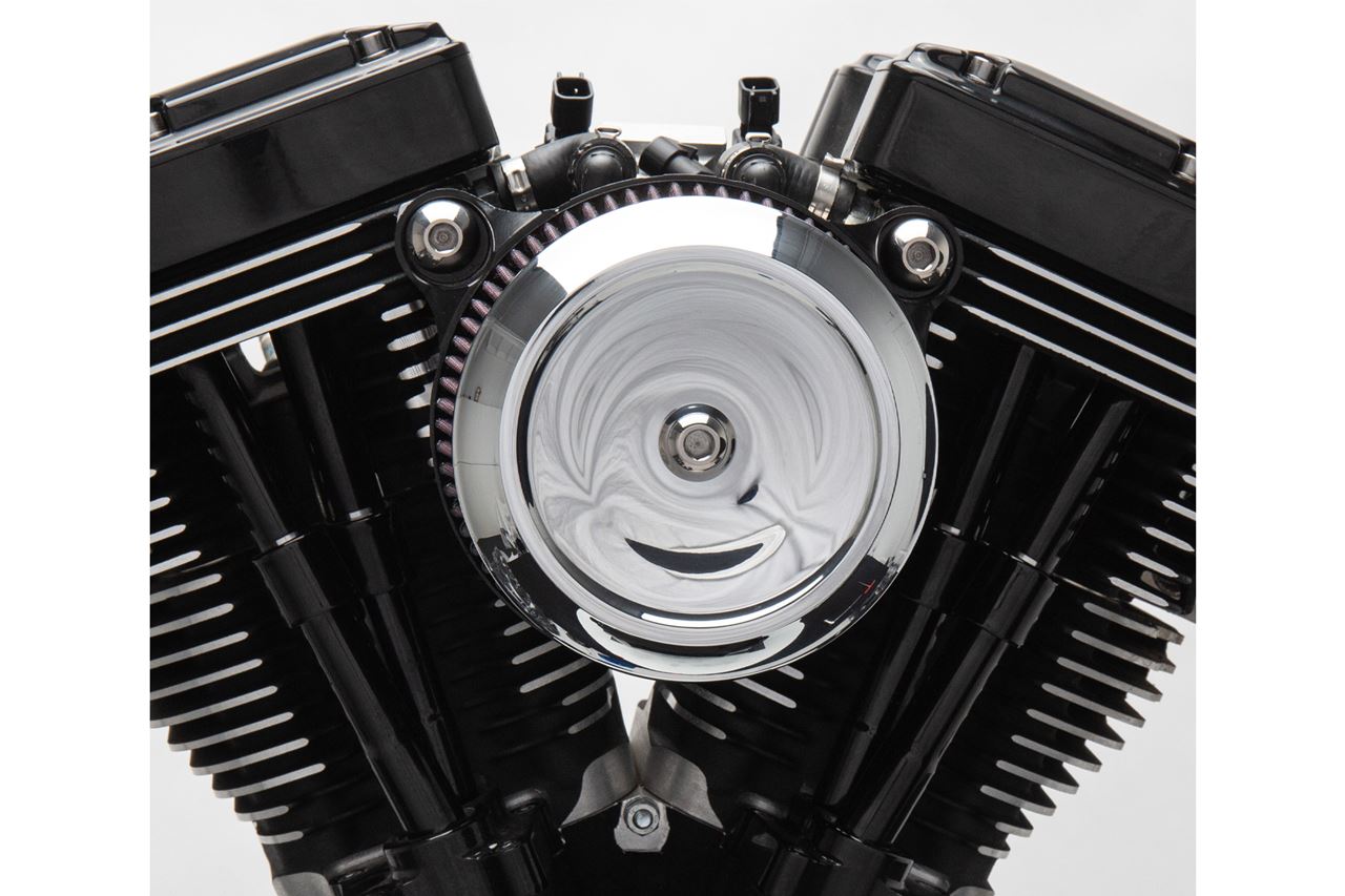 Stealth Air Cleaner Dished Bobber Cover Only Chrome