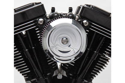 Stealth Air Cleaner Dished Bobber Cover Only Chrome