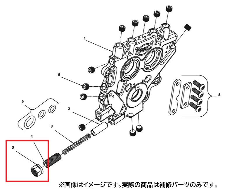 Pressure relief adjust screw nut for TC3 cam plate