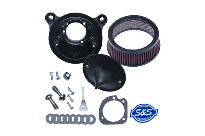 Stealth Air Cleaner Kit (Cover Not Included) for Twin Cam (Dual Cable) - Black - Dyna, Softail, Touring