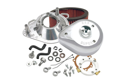 Classic Teardrop Air Cleaner Kit Twin Cam (2-Cable Pull) Chrome Dyna Softail Touring
