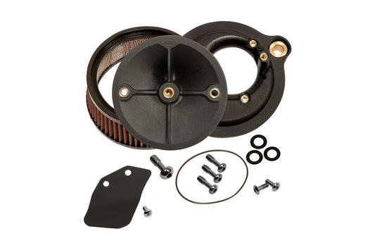 ステルスエアクリーナーキット カバーなし M8 ブラック ソフテイル ツーリング