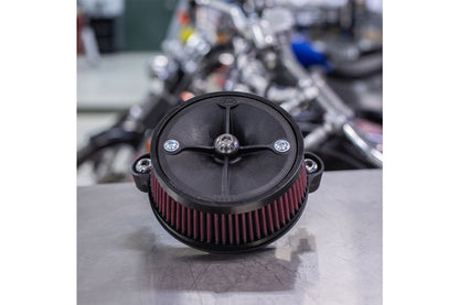 Stealth Air Cleaner Kit Coverless M8 Black Softail Touring