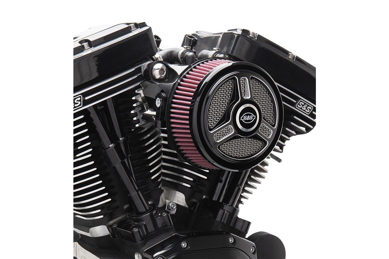 Stealth Air Cleaner Kit Tri-Spoke M8 Black Softail Touring