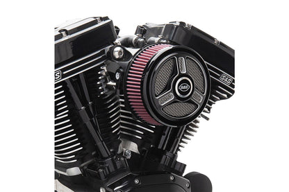 Stealth Air Cleaner Kit Tri-Spoke M8 Black Softail Touring