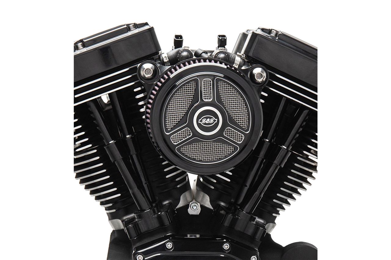Stealth Air Cleaner Kit Tri-Spoke M8 Black Softail Touring