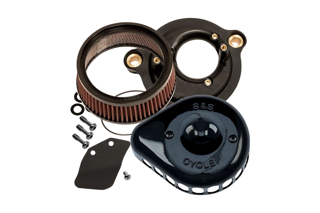 Stealth Air Cleaner Kit Mini Teardrop M8 Gloss Black Softail Touring