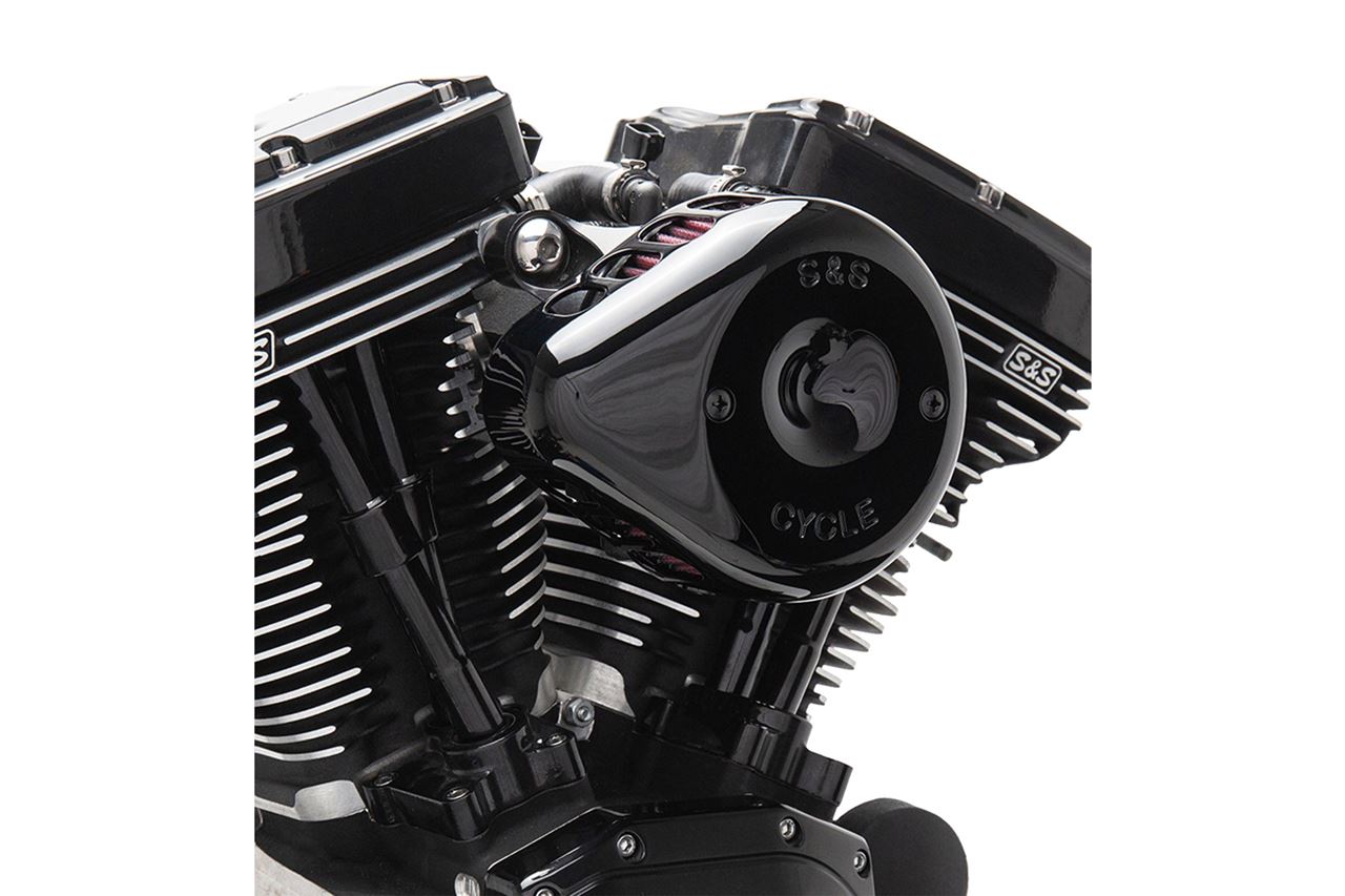 Stealth Air Cleaner Kit Mini Teardrop M8 Gloss Black Softail Touring