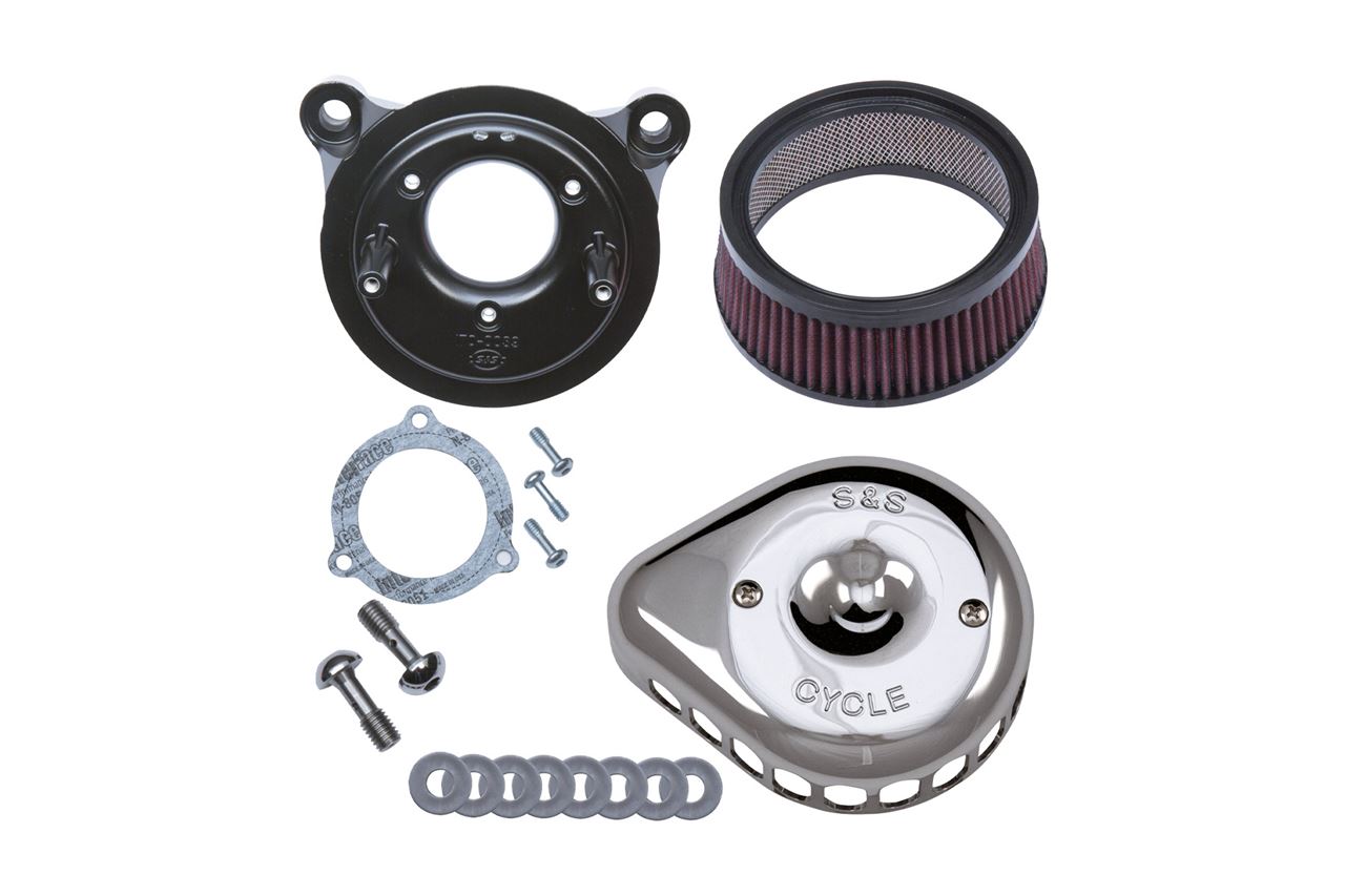 Stealth Air Cleaner Kit Mini Teardrop Twin Cam (Electronic Throttle) Chrome Softail Touring